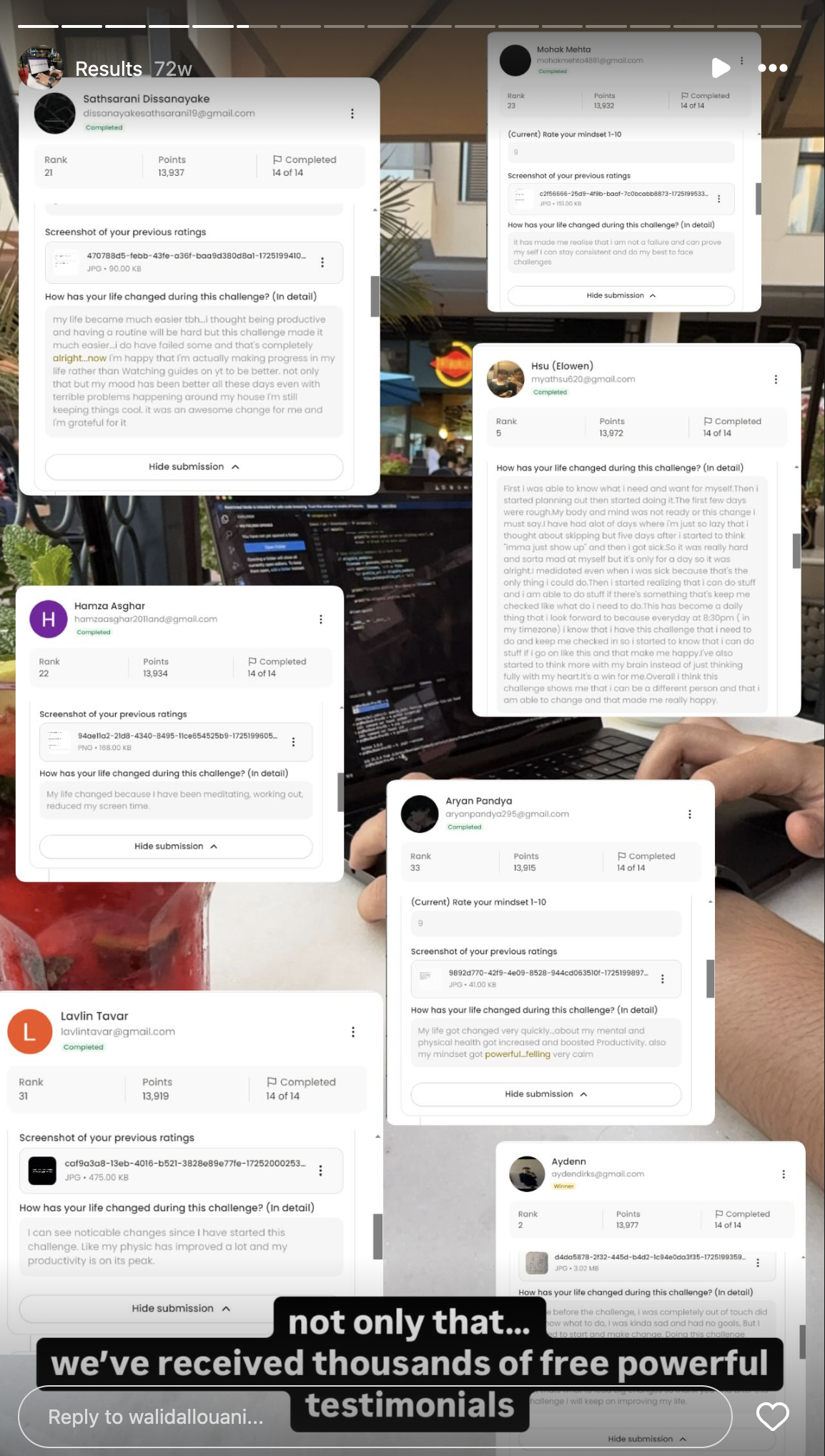 Thousands of Testimonials